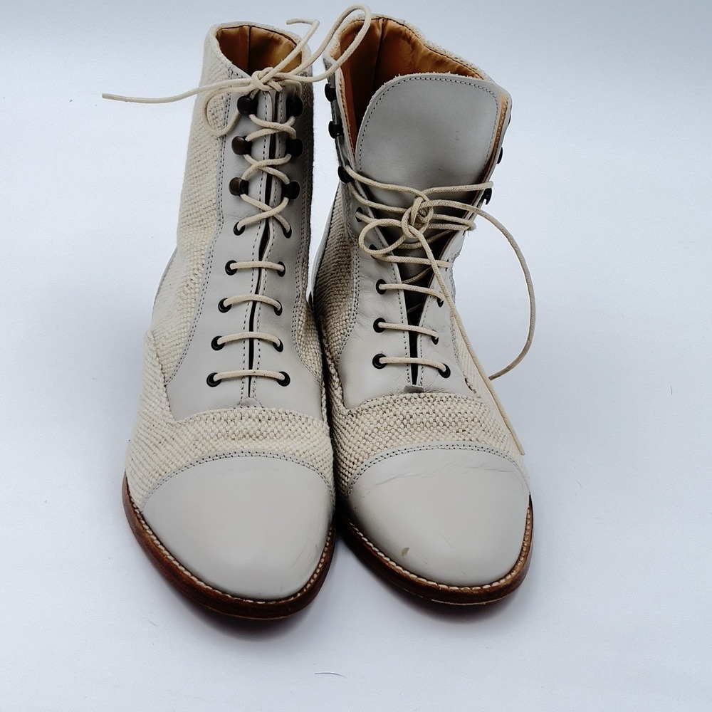 Valentina lace-up ankle boots (Made in Italy).sz 7